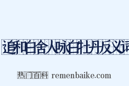 追和白舍人咏白牡丹反义词是什么意思的图片